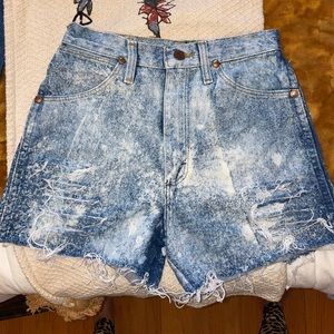 Distressed Wrangler Shorts